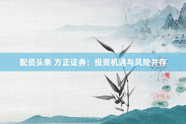 配资头条 方正证券：投资机遇与风险并存