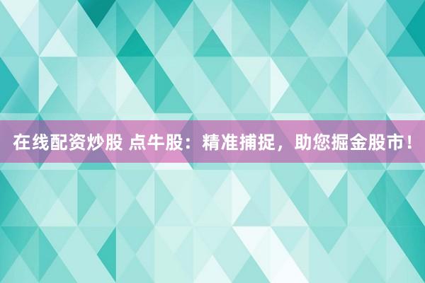 在线配资炒股 点牛股：精准捕捉，助您掘金股市！