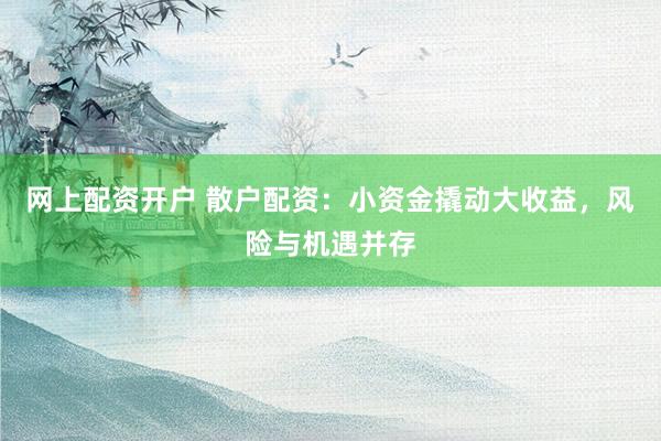 网上配资开户 散户配资:小资金撬动大收益,风险与机遇并存