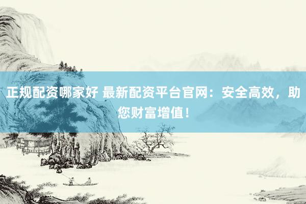 正规配资哪家好 最新配资平台官网：安全高效，助您财富增值！