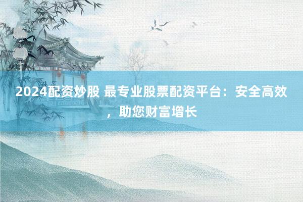 2024配资炒股 最专业股票配资平台：安全高效，助您财富增长